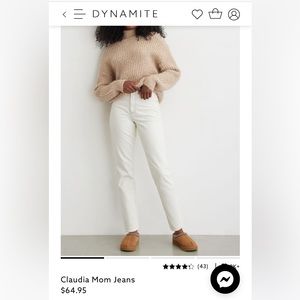Dynamite Claudia Jeans in White